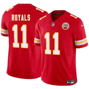 Men's Kansas City Chiefs #11 Jalen Royals Red 2025 Draft F.U.S.E. Vapor Untouchable Limited Football Stitched Jersey