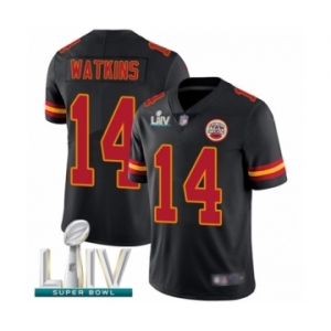 Men's Kansas City Chiefs #14 Sammy Watkins Limited Black Rush Vapor Untouchable Super Bowl LIV Bound Football Jersey