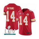 Men's Kansas City Chiefs #14 Sammy Watkins Red Team Color Vapor Untouchable Limited Player Super Bowl LIV Bound Football Jersey