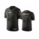 Men's Kansas City Chiefs #15 Patrick Mahomes Limited Black Golden Edition Football Jersey