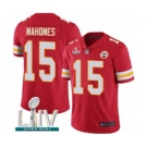 Men's Kansas City Chiefs #15 Patrick Mahomes Red Team Color Vapor Untouchable Limited Player Super Bowl LIV Bound Football Jersey