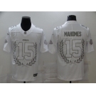 Men's Kansas City Chiefs #15 Patrick Mahomes White Commemorative Edition Vapor Untouchable Limited Jersey