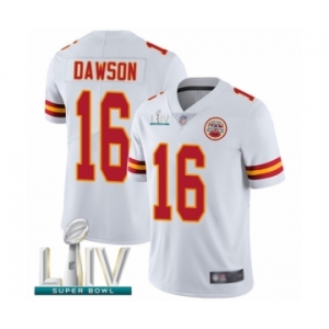 Men's Kansas City Chiefs #16 Len Dawson White Vapor Untouchable Limited Player Super Bowl LIV Bound Football Jersey