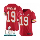 Men's Kansas City Chiefs #19 Joe Montana Red Team Color Vapor Untouchable Limited Player Super Bowl LIV Bound Football Jersey