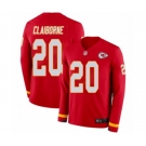 Men's Kansas City Chiefs #20 Morris Claiborne Limited Red Therma Long Sleeve Football Jersey