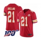 Men's Kansas City Chiefs #21 Bashaud Breeland Red Team Color Vapor Untouchable Limited Player 100th Season Football Jersey