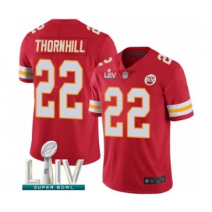 Men's Kansas City Chiefs #22 Juan Thornhill Red Team Color Vapor Untouchable Limited Player Super Bowl LIV Bound Football Jersey