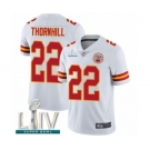 Men's Kansas City Chiefs #22 Juan Thornhill White Vapor Untouchable Limited Player Super Bowl LIV Bound Football Jersey