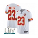 Men's Kansas City Chiefs #23 Armani Watts White Vapor Untouchable Limited Player Super Bowl LIV Bound Football Jersey