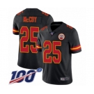 Men's Kansas City Chiefs #25 LeSean McCoy Limited Black Rush Vapor Untouchable 100th Season Football Jersey