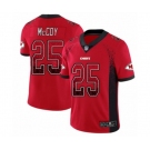 Men's Kansas City Chiefs #25 LeSean McCoy Limited Red Rush Drift Fashion Football Jersey