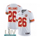 Men's Kansas City Chiefs #26 Damien Williams White Vapor Untouchable Limited Player Super Bowl LIV Bound Football Jersey