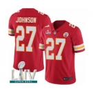 Men's Kansas City Chiefs #27 Larry Johnson Red Team Color Vapor Untouchable Limited Player Super Bowl LIV Bound Football Jersey