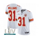 Men's Kansas City Chiefs #31 Darrel Williams White Vapor Untouchable Limited Player Super Bowl LIV Bound Football Jersey