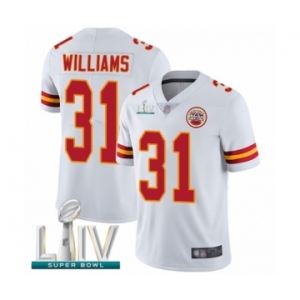 Men's Kansas City Chiefs #31 Darrel Williams White Vapor Untouchable Limited Player Super Bowl LIV Bound Football Jersey