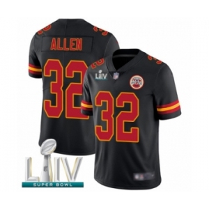 Men's Kansas City Chiefs #32 Marcus Allen Limited Black Rush Vapor Untouchable Super Bowl LIV Bound Football Jersey