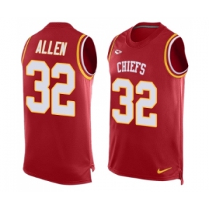 Men's Kansas City Chiefs #32 Marcus Allen Limited Red Player Name & Number Tank Top Football Jersey