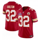 Men’s Kansas City Chiefs #32 Nick Bolton Red F.U.S.E. Super Bowl LVIII Patch Vapor Untouchable Limited Football Stitched Jersey