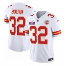 Men’s Kansas City Chiefs #32 Nick Bolton White F.U.S.E. Super Bowl LVIII Patch Vapor Untouchable Limited Football Stitched Jersey