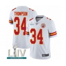 Men's Kansas City Chiefs #34 Darwin Thompson White Vapor Untouchable Limited Player Super Bowl LIV Bound Football Jersey