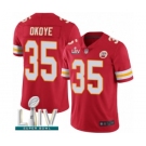 Men's Kansas City Chiefs #35 Christian Okoye Red Team Color Vapor Untouchable Limited Player Super Bowl LIV Bound Football Jersey