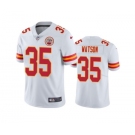 Men's Kansas City Chiefs #35 Jaylen Watson White Vapor Untouchable Limited Stitched Football Jersey