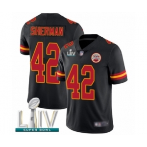 Men's Kansas City Chiefs #42 Anthony Sherman Limited Black Rush Vapor Untouchable Super Bowl LIV Bound Football Jersey