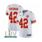 Men's Kansas City Chiefs #42 Anthony Sherman White Vapor Untouchable Limited Player Super Bowl LIV Bound Football Jersey