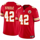 Men's Kansas City Chiefs #42 Carson Steele Red F.U.S.E. Vapor Untouchable Limited Football Stitched Jersey