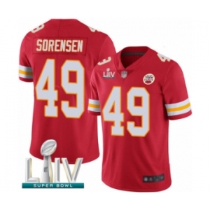 Men's Kansas City Chiefs #49 Daniel Sorensen Red Team Color Vapor Untouchable Limited Player Super Bowl LIV Bound Football Jersey
