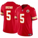 Men’s Kansas City Chiefs #5 Hollywood Brown Red 2023 F.U.S.E Vapor Untouchable Limited Football Stitched Jersey