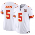 Men’s Kansas City Chiefs #5 Hollywood Brown White 2023 F.U.S.E Vapor Untouchable Limited Football Stitched Jersey