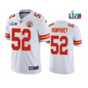 Men’s Kansas City Chiefs #52 Creed Humphrey White Super Bowl LVII Patch Vapor Untouchable Limited Stitched Jersey