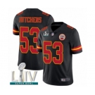 Men's Kansas City Chiefs #53 Anthony Hitchens Limited Black Rush Vapor Untouchable Super Bowl LIV Bound Football Jersey