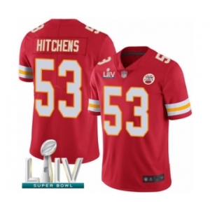 Men's Kansas City Chiefs #53 Anthony Hitchens Red Team Color Vapor Untouchable Limited Player Super Bowl LIV Bound Football Jersey