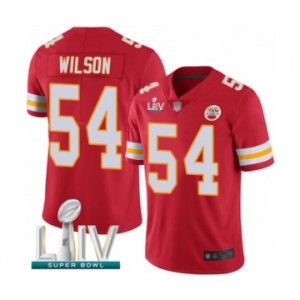 Men's Kansas City Chiefs #54 Damien Wilson Red Team Color Vapor Untouchable Limited Player Super Bowl LIV Bound Football Jersey