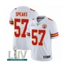 Men's Kansas City Chiefs #57 Breeland Speaks White Vapor Untouchable Limited Player Super Bowl LIV Bound Football Jersey