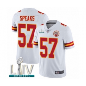 Men's Kansas City Chiefs #57 Breeland Speaks White Vapor Untouchable Limited Player Super Bowl LIV Bound Football Jersey