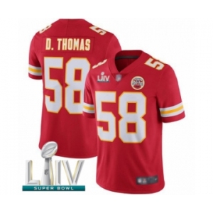 Men's Kansas City Chiefs #58 Derrick Thomas Red Team Color Vapor Untouchable Limited Player Super Bowl LIV Bound Football Jersey