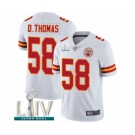 Men's Kansas City Chiefs #58 Derrick Thomas White Vapor Untouchable Limited Player Super Bowl LIV Bound Football Jersey