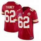 Men’s Kansas City Chiefs #62 Joe Thuney Red 2024 F.U.S.E. Super Bowl LVIII Patch Vapor Untouchable Limited Football Stitched Jersey