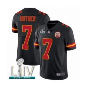 Men's Kansas City Chiefs #7 Harrison Butker Limited Black Rush Vapor Untouchable Super Bowl LIV Bound Football Jersey