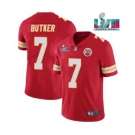 Men’s Kansas City Chiefs #7 Harrison Butker Red Super Bowl LVII Patch Vapor Untouchable Limited Stitched Jersey