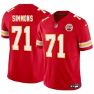 Men’s Kansas City Chiefs #71 Josh Simmons Red 2025 Draft F.U.S.E. Vapor Untouchable Limited Football Stitched Jersey