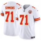 Men’s Kansas City Chiefs #71 Josh Simmons White 2025 Draft F.U.S.E. Vapor Untouchable Limited Football Stitched Jersey