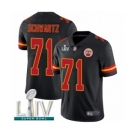 Men's Kansas City Chiefs #71 Mitchell Schwartz Limited Black Rush Vapor Untouchable Super Bowl LIV Bound Football Jersey