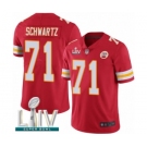 Men's Kansas City Chiefs #71 Mitchell Schwartz Red Team Color Vapor Untouchable Limited Player Super Bowl LIV Bound Football Jersey