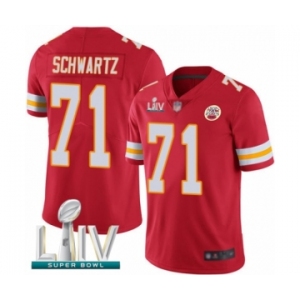 Men's Kansas City Chiefs #71 Mitchell Schwartz Red Team Color Vapor Untouchable Limited Player Super Bowl LIV Bound Football Jersey