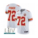 Men's Kansas City Chiefs #72 Eric Fisher White Vapor Untouchable Limited Player Super Bowl LIV Bound Football Jersey