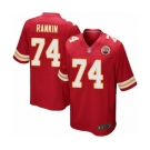 Men's Kansas City Chiefs #74 Martinas Rankin Game Red Team Color Football Jersey